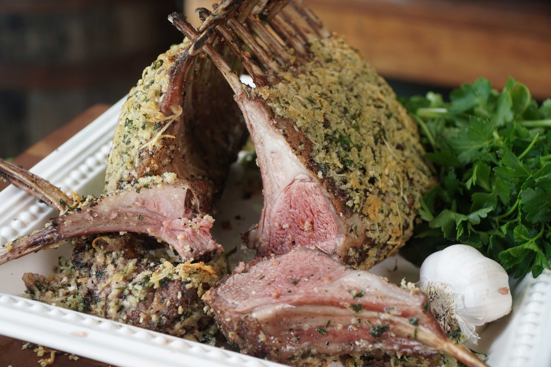 Herb/Parmesan Crusted Rack of Lamb