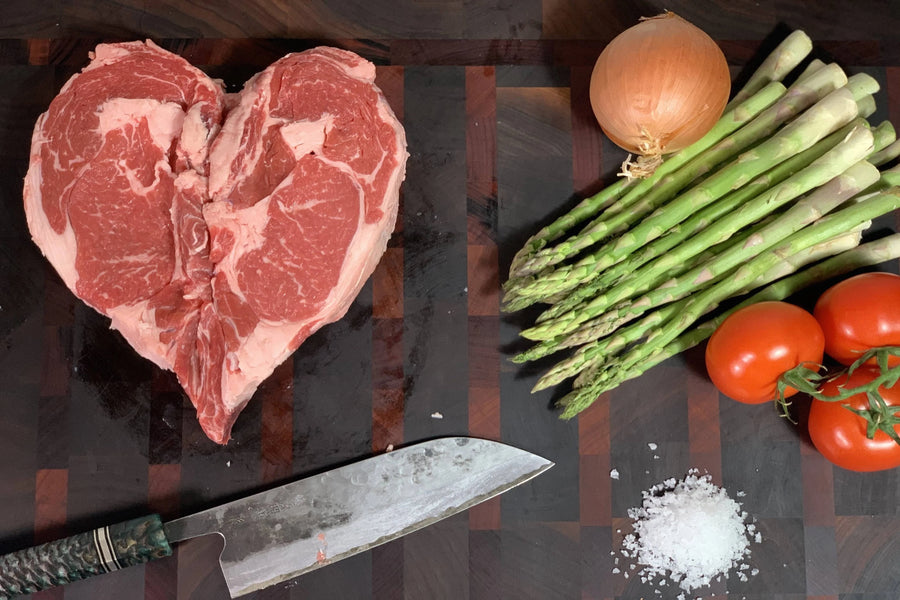Heart-shaped Ribeye Steak for Valentine’s Day