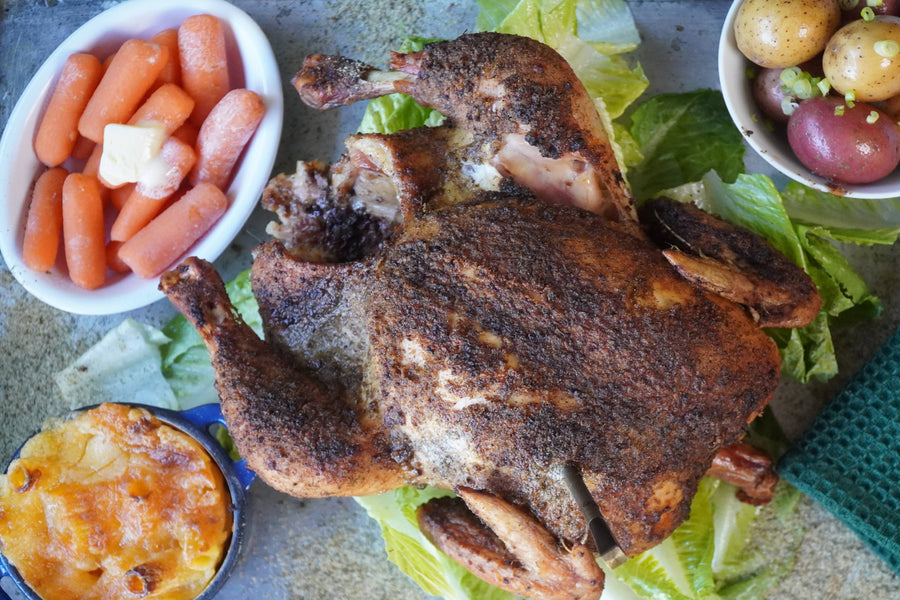 Whole Roasted Chicken on the Big Green Egg