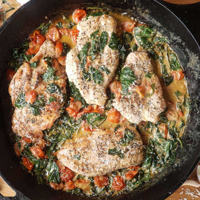 Grilled Creamy Tuscan Chicken!