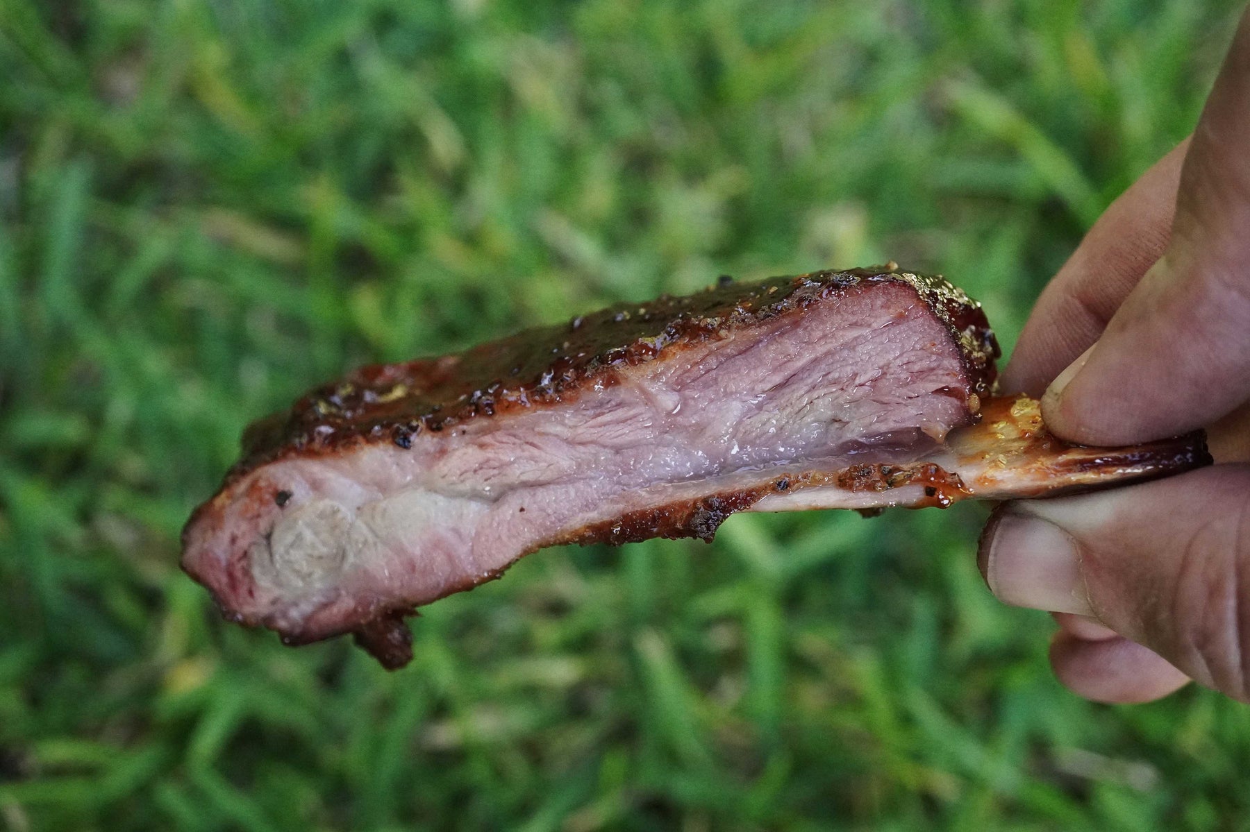 Spare Ribs Trimmed to St Louis Ribs and Smoked Using the Snake Method