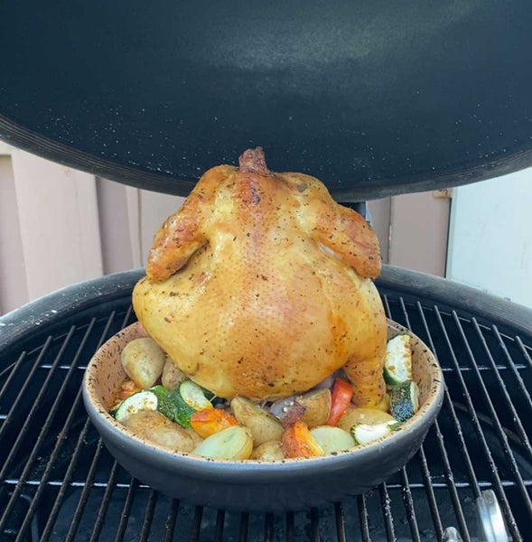 Roasted Chicken with the Romertopf Poultry Roaster