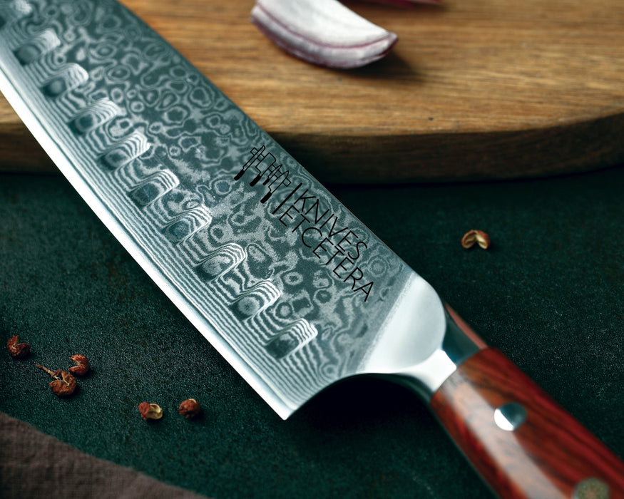 7" Damascus Santoku Knife