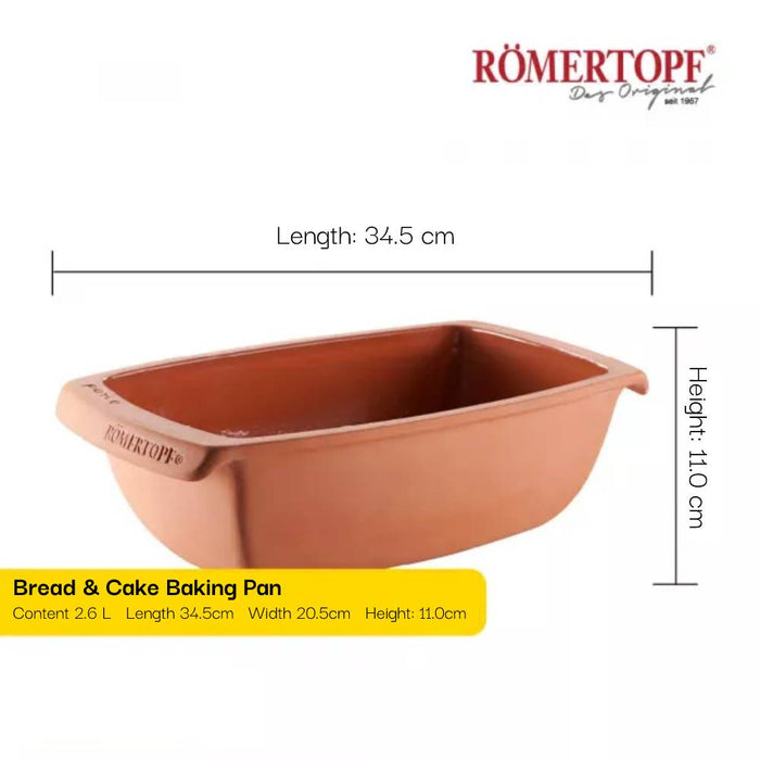 Romertopf Baking Pan - Organic Clay Cookware